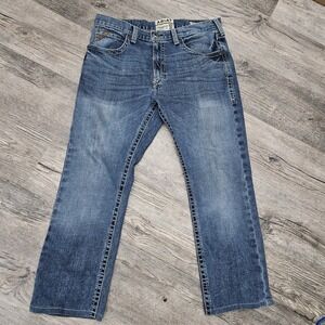 ARIAT M5 Straight Fit Straight Leg Western Rodeo Jeans LIGHT Wash MENS 35x30